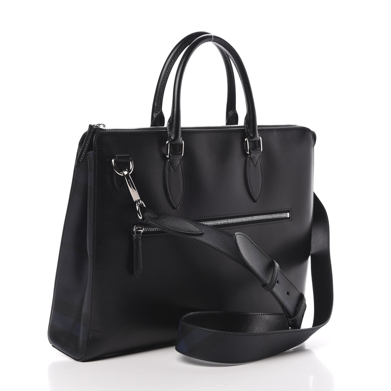 Burberry Textured Calfskin Bermondsey Business Briefcase Black 4 of 12