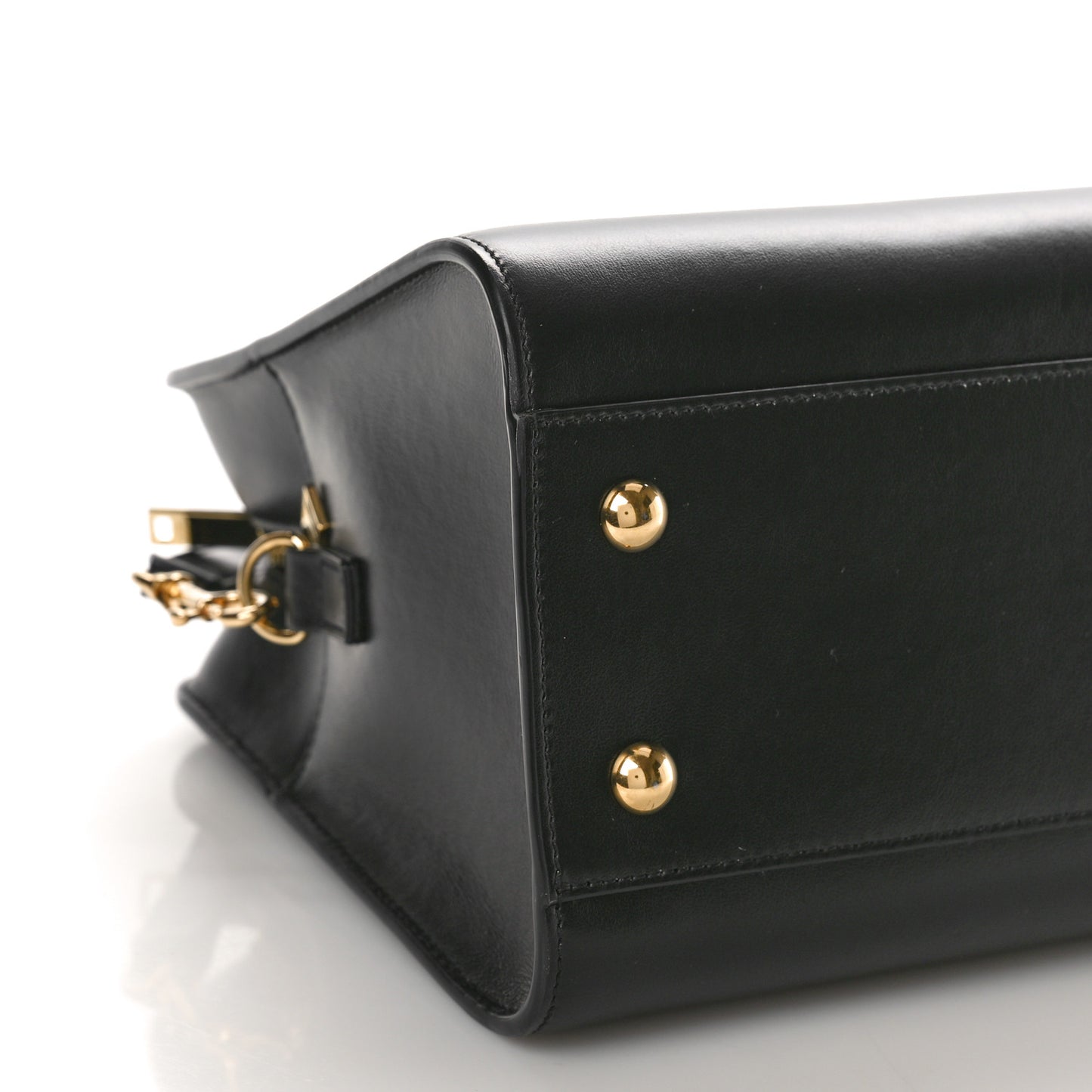 SAINT LAURENT Calfskin Monogram Baby Cabas Black