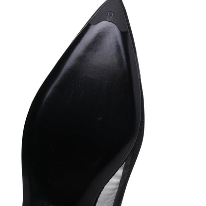 Fendi Mesh FF Skimmer Ballerina Flats 35 Navy Black 8 of 10