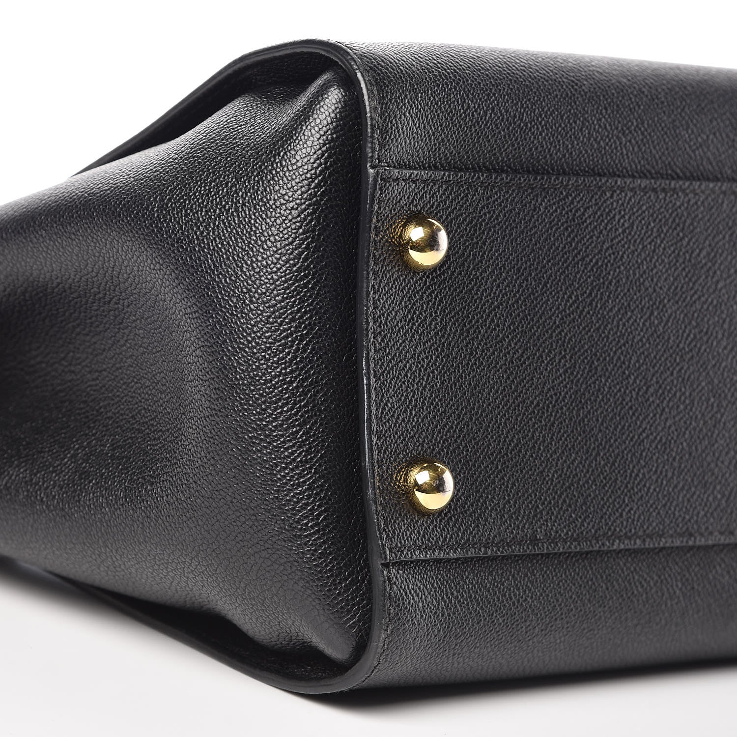 Burberry Soft Grain Calfskin Medium Buckle Tote Black 10 of 16