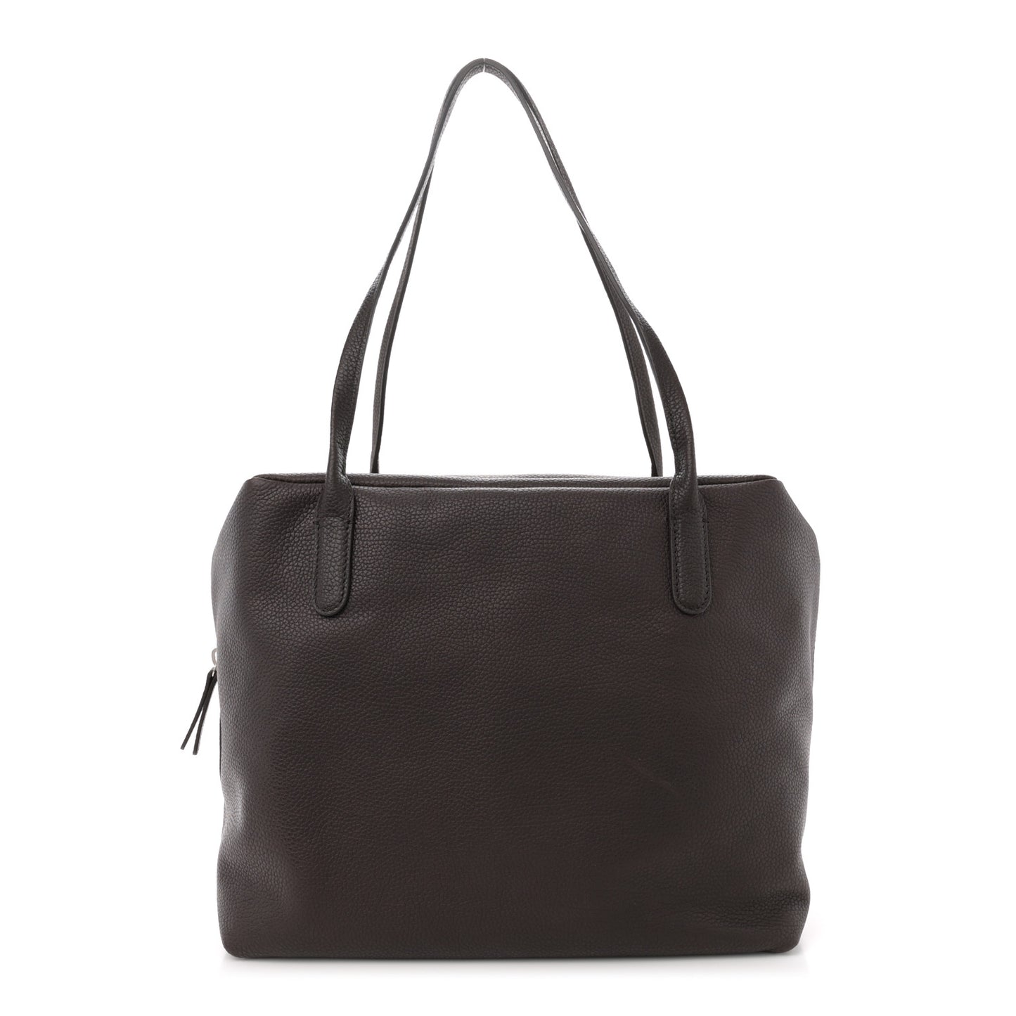 Grained Saddle Calfskin Henri Bag Brunette
