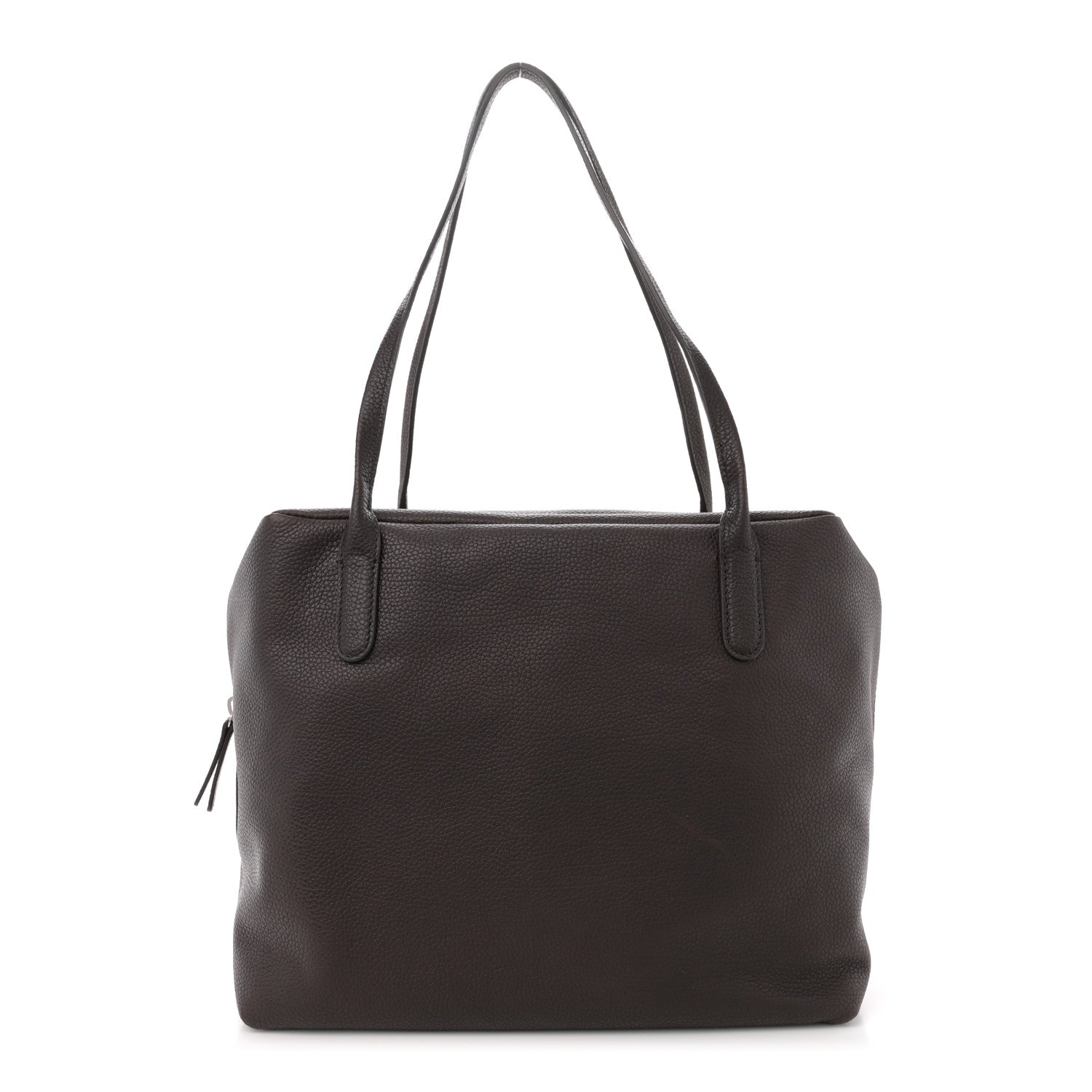 The Row Grained Saddle Calfskin Henri Bag Brunette 1 of 11