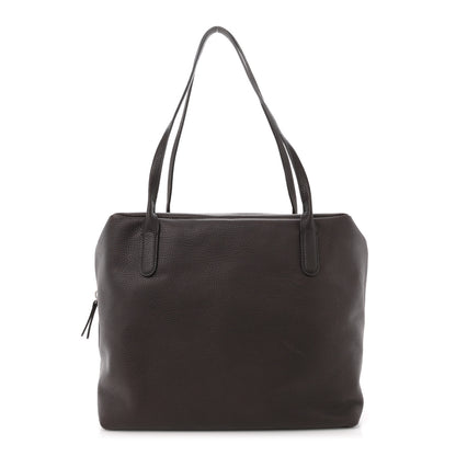 The Row Grained Saddle Calfskin Henri Bag Brunette 1 of 11