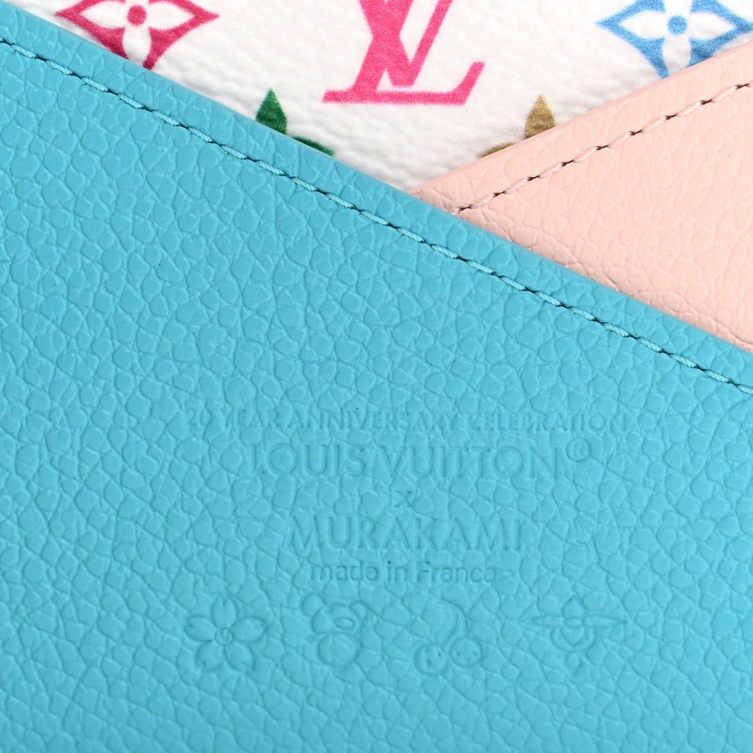 Louis Vuitton LV X TM Monogram Multicolor Criss-Cross Card Holder Kabira Blue Rose 12 of 16