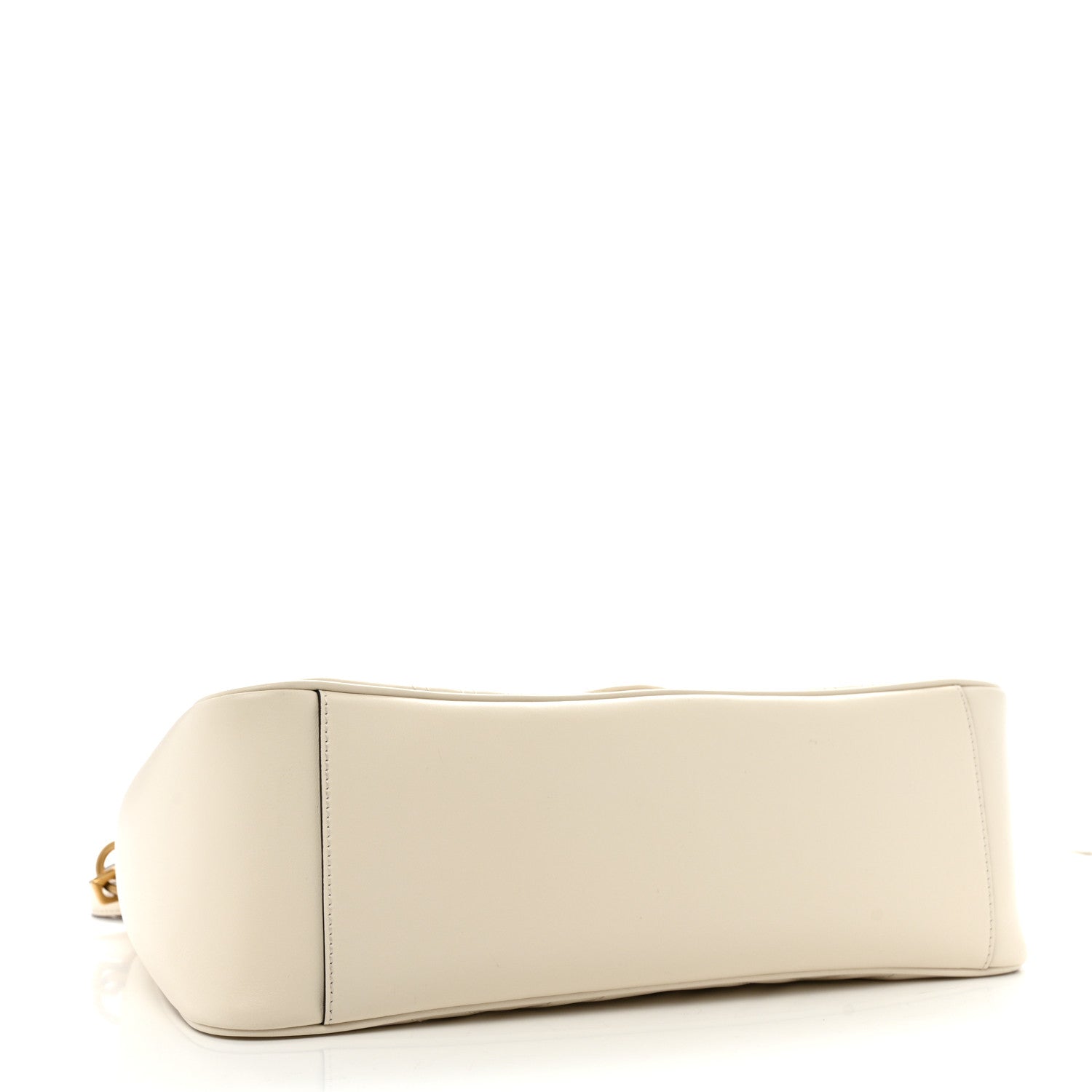 Gucci Calfskin Matelasse Medium GG Marmont Top Handle Shoulder Bag Mystic White 4 of 11