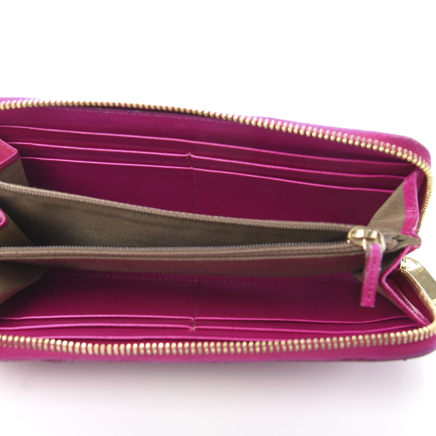 Vitello Birkin Logo Zip Around Wallet Rosa