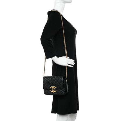 Chanel Lambskin Quilted Mini Maxi CC Flap Black 2 of 10