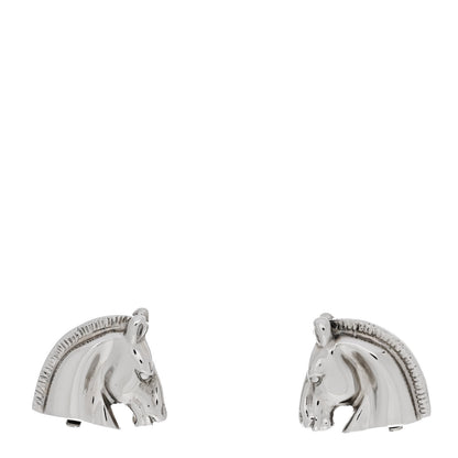 Hermes Palladium Horse Clip On Earrings 1 of 4