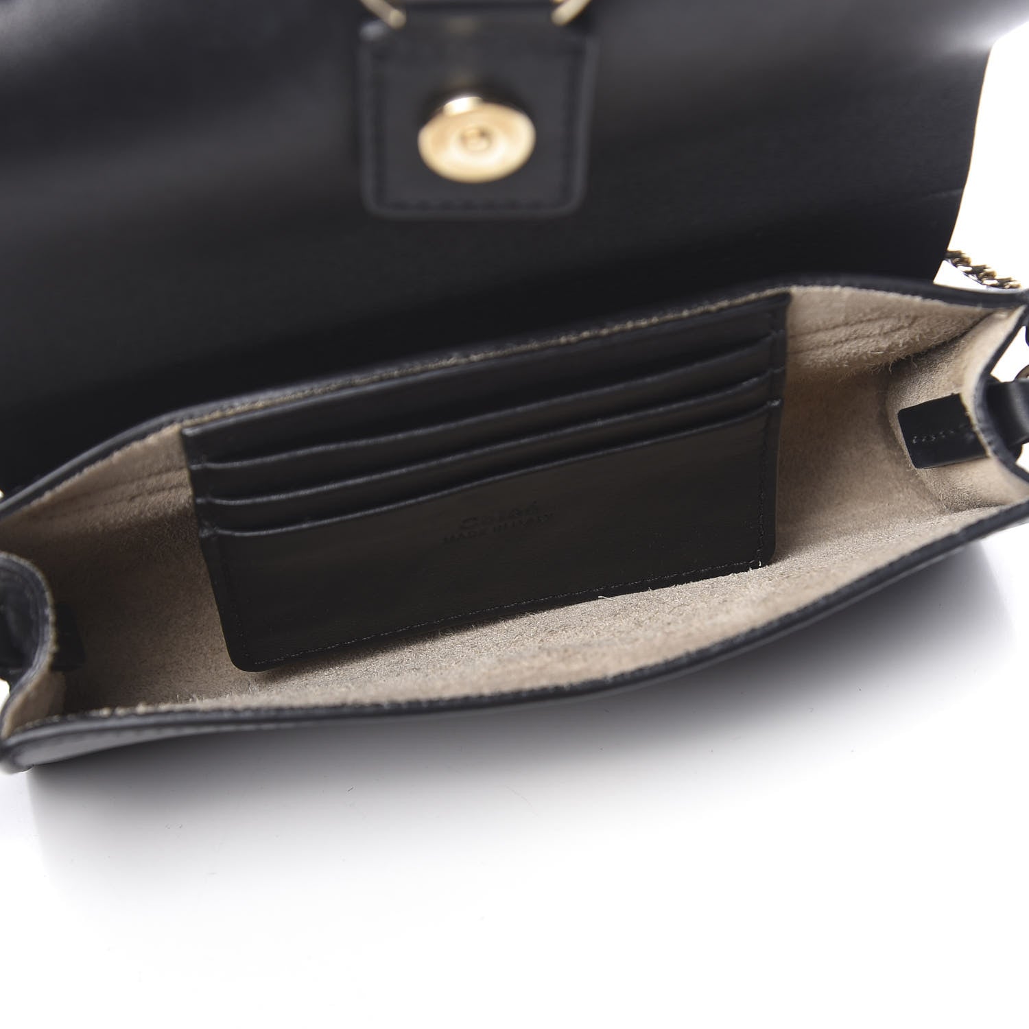 Chloe Suede Calfskin Mini Faye Shoulder Bag Black 5 of 9