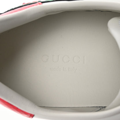 Gucci Calfskin Web Floral Embroidered Womens Ace Sneakers 37 White 8 of 10