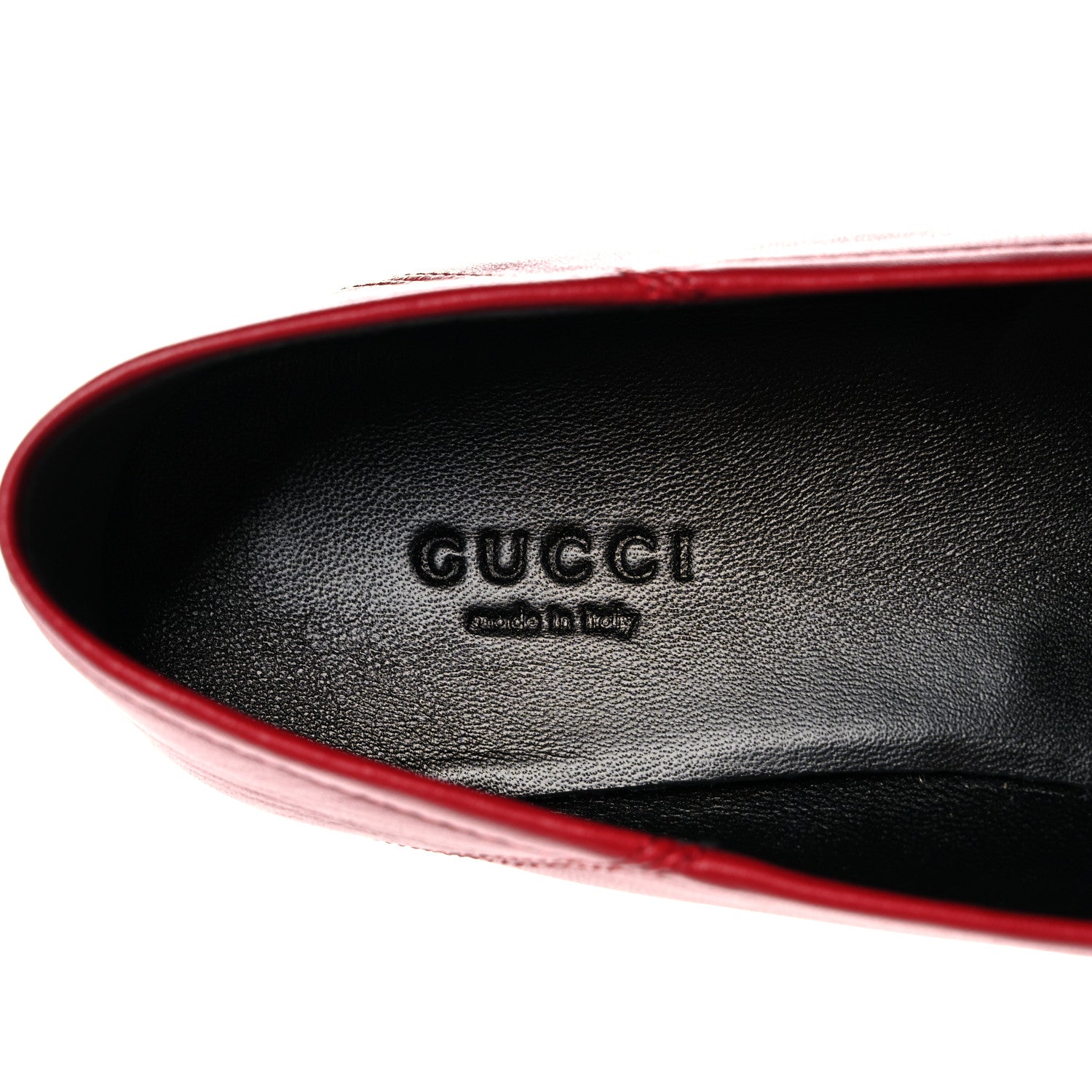 Gucci Lambskin Womens Brixton Horsebit Loafers 37.5 Hibiscus Red 7 of 9