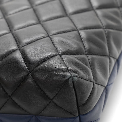 Chanel Lambskin Quilted Small Urban Delight Tote Black Blue 11 of 15