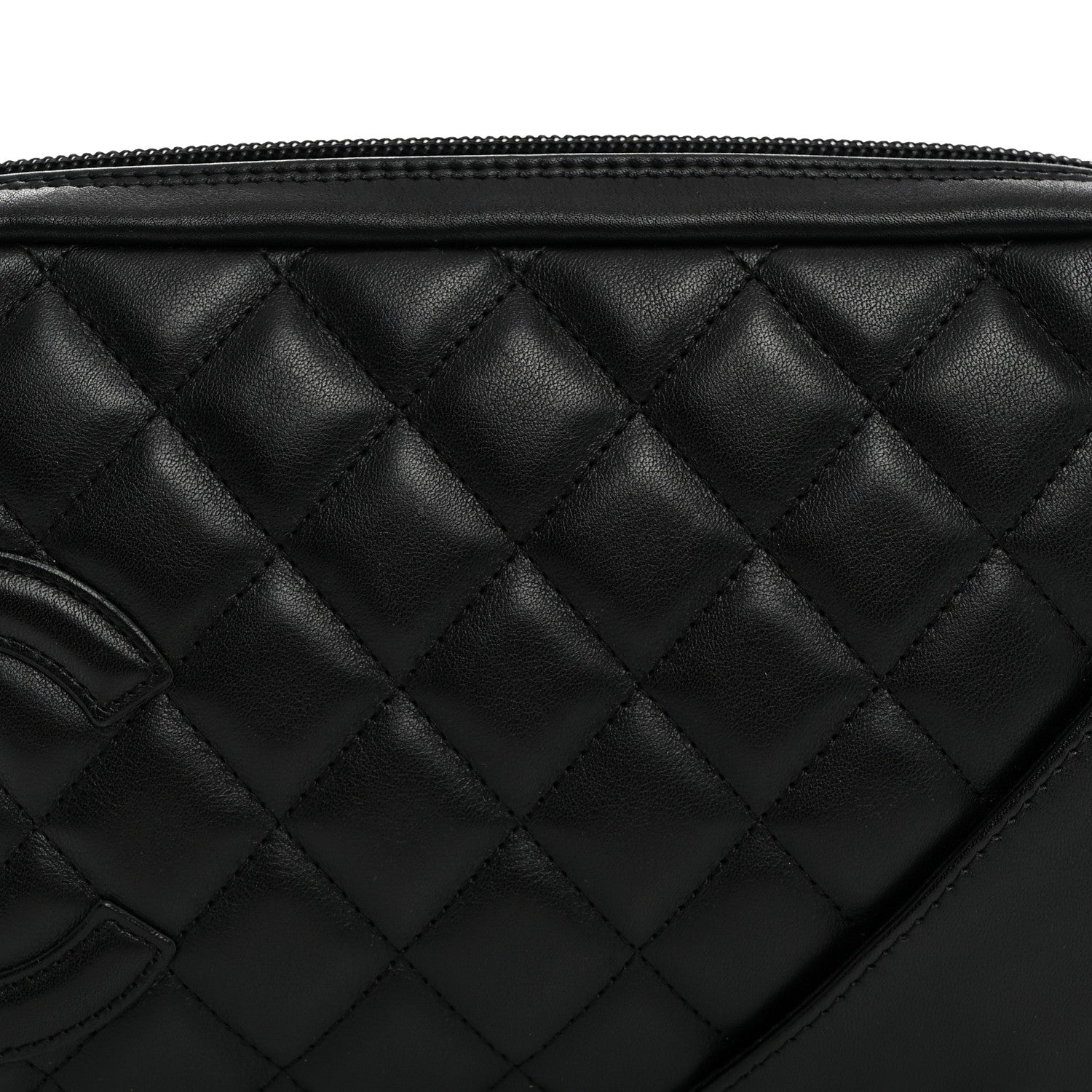 Chanel Calfskin Quilted Cambon Pochette Black 8 of 10