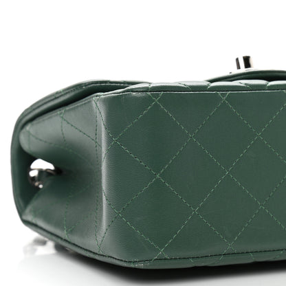 Chanel Lambskin Quilted Mini Square Flap Green 9 of 11