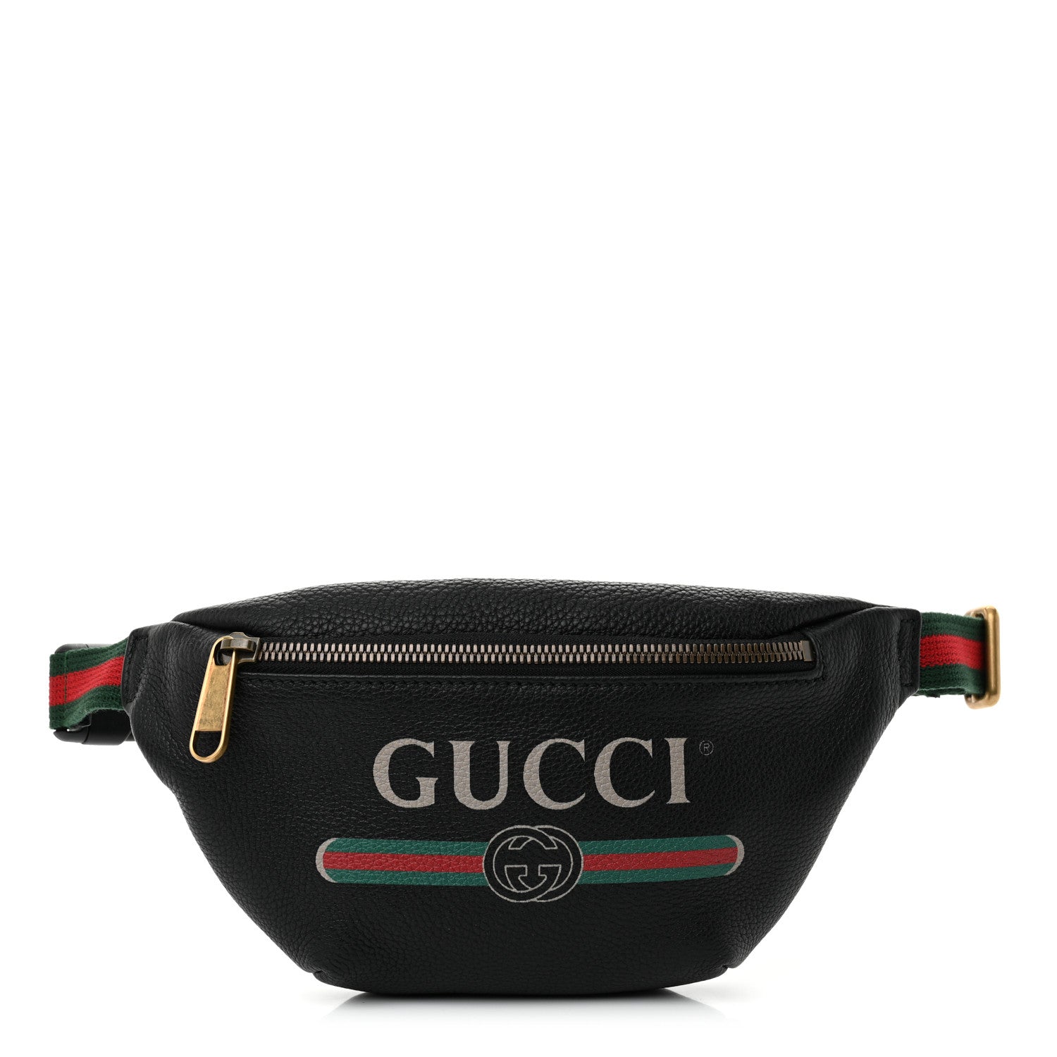 Gucci Grained Calfskin Small Logo Belt Bag Black 1 of 10