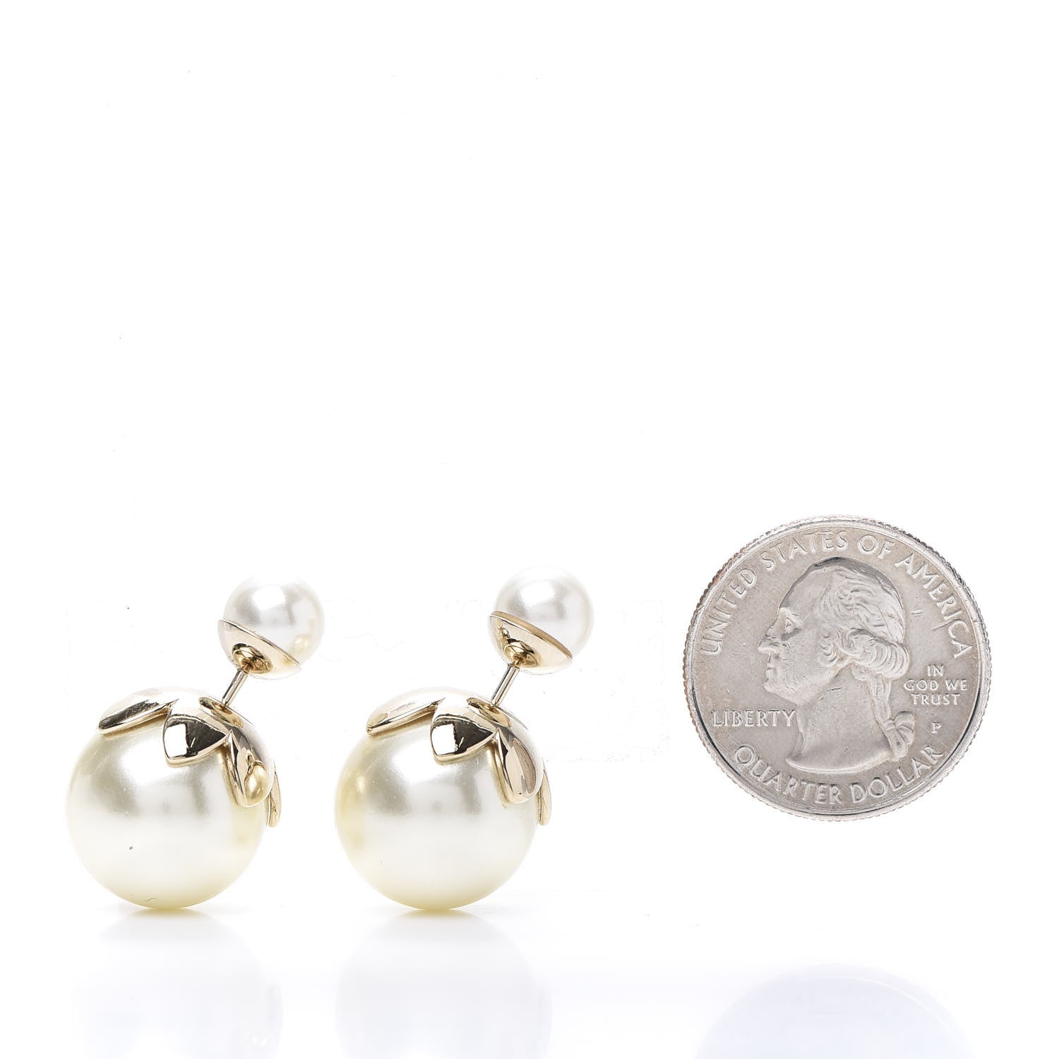 Christian Dior Pearl Mise En Dior Tribal Earrings Gold 2 of 4