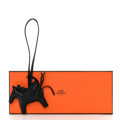 Hermes Milo Lambskin Grigri Rodeo Pegase Horse Bag Charm PM So Black 5 of 5
