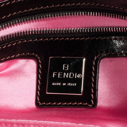 Fendi Satin Mother of Pearl Baguette Pink 7 of 10