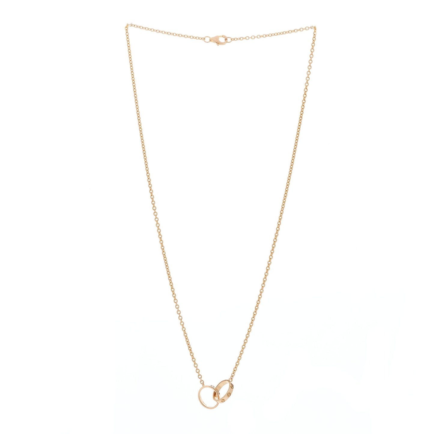 18K Pink Gold Interlocking LOVE Necklace