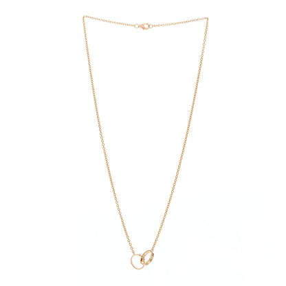 Cartier 18K Pink Gold Interlocking LOVE Necklace 3 of 5