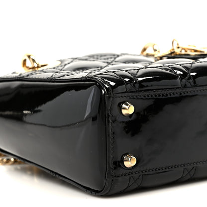 Christian Dior Patent Cannage Mini Lady Dior Black 9 of 9