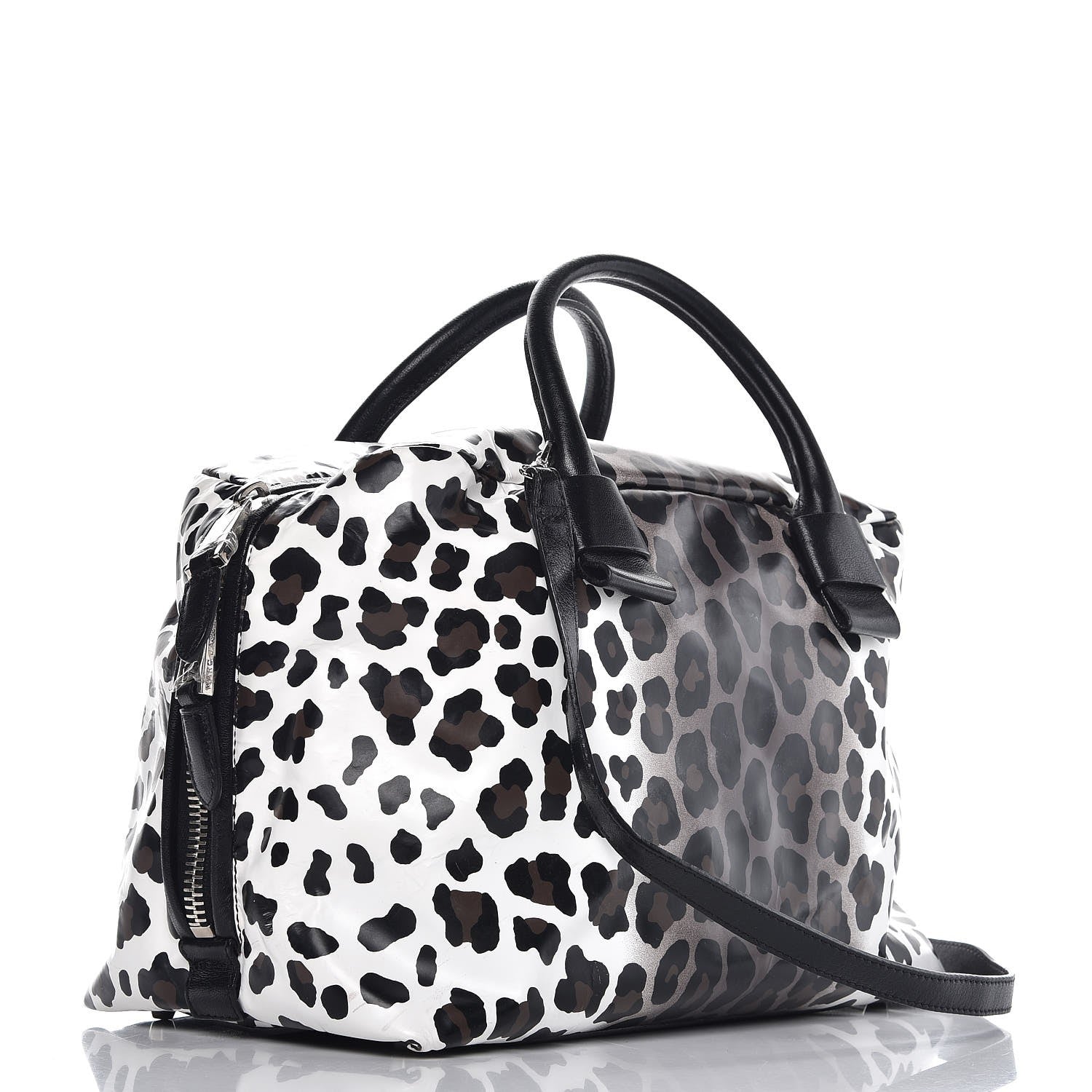 Marc Jacobs Coated Lambskin Leopard Print Antonia Tote Natural 3 of 10