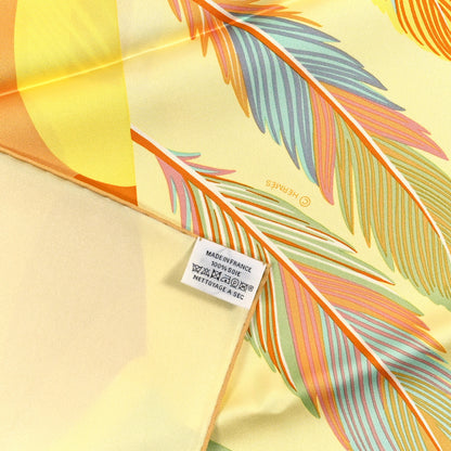 Hermes Silk Giant Toucans De Paradis Scarf 140 Jaune Rose Poudre 3 of 3