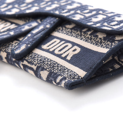Christian Dior Oblique Slim Saddle Pouch Blue 9 of 10