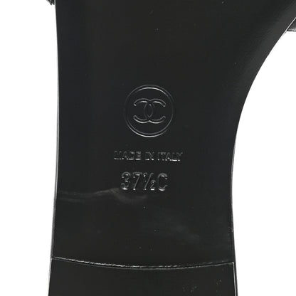 Chanel Lambskin Quilted CC Turnlock Sandals 37.5 Black 14 of 18