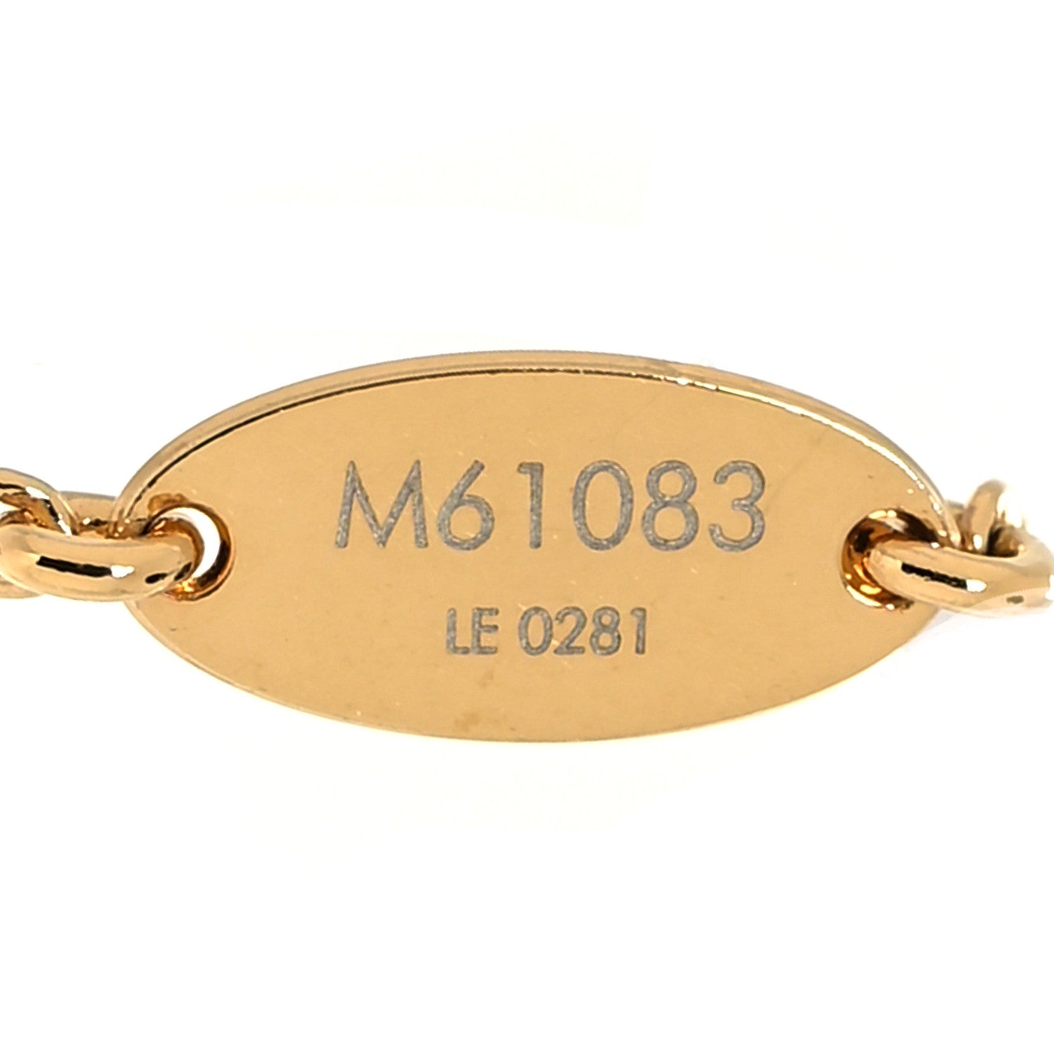 Louis Vuitton Brass Essential V Necklace Gold 6 of 6