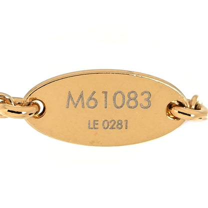Louis Vuitton Brass Essential V Necklace Gold 6 of 6
