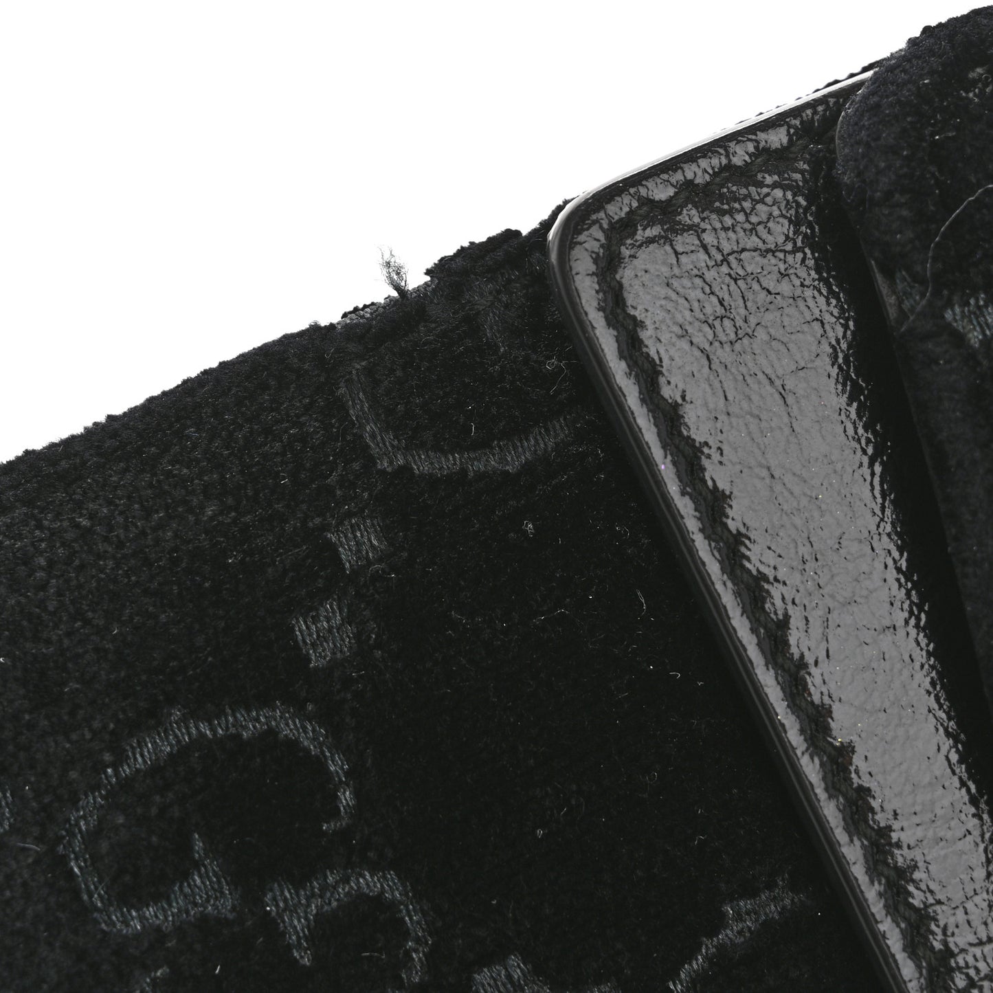 Velvet GG Monogram Super Mini Dionysus Shoulder Bag Black