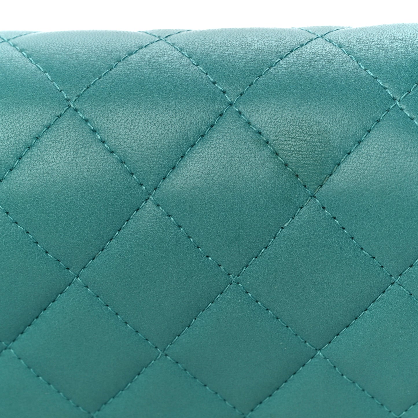 Lambskin Quilted Mini Square Flap Turquoise