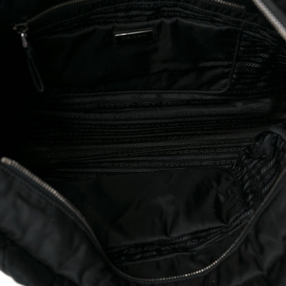 Prada Tessuto Nylon Quilted Shopping Tote Black 5 of 10