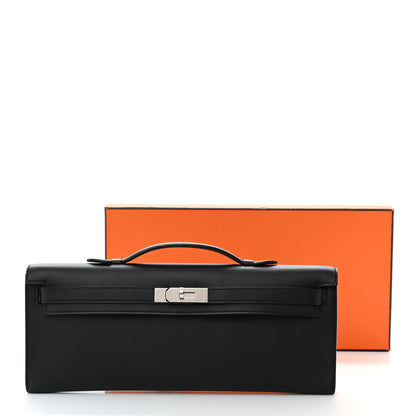 Hermes Swift Kelly Cut Clutch Pochette Black 14 of 14