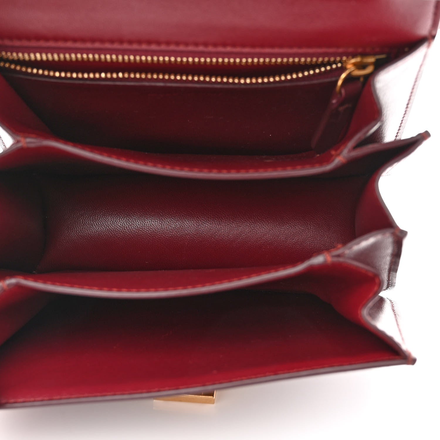 Celine Box Calfskin Small Classic Box Flap Bag Burgundy 5 of 18