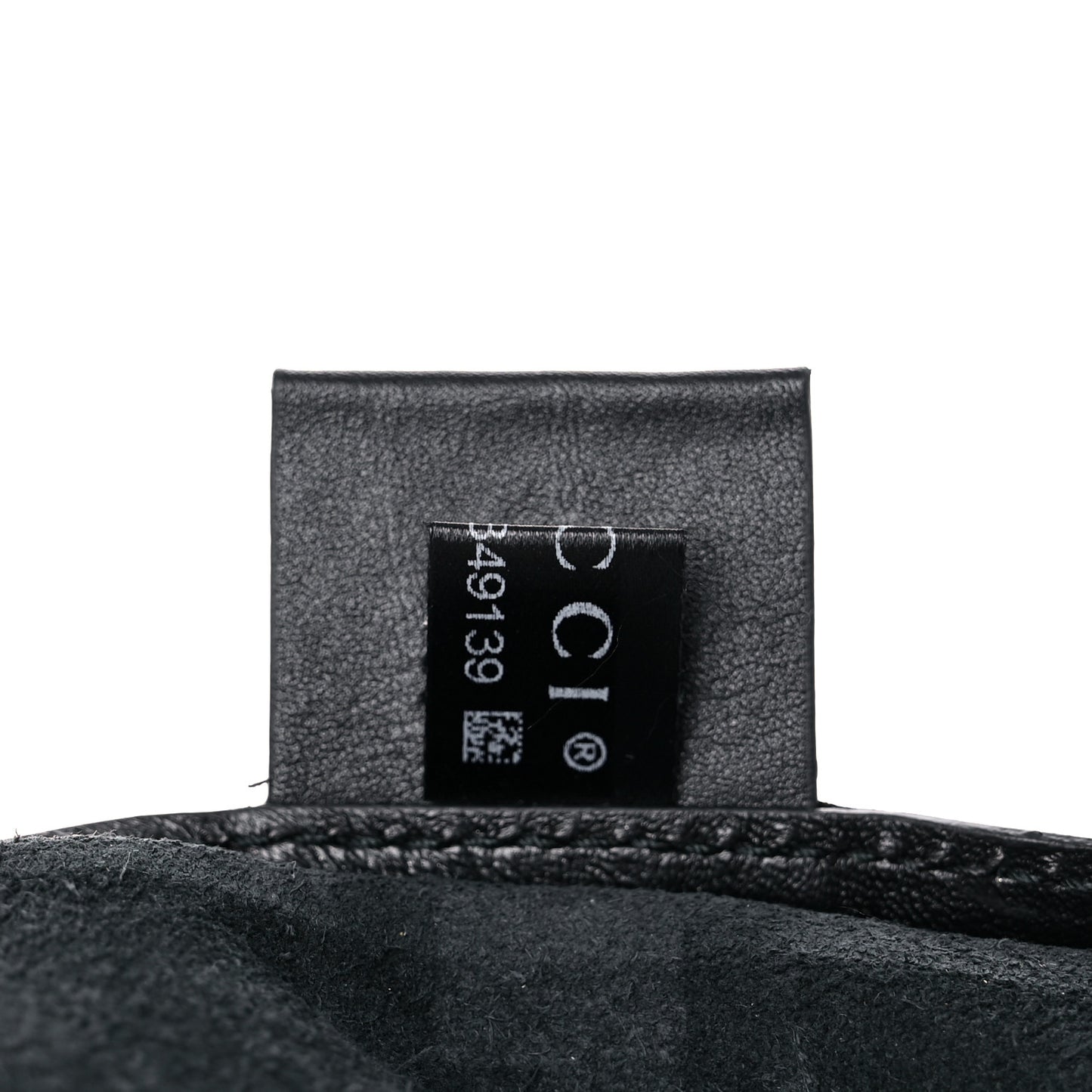 Calfskin Logo Drawstring Backpack Black