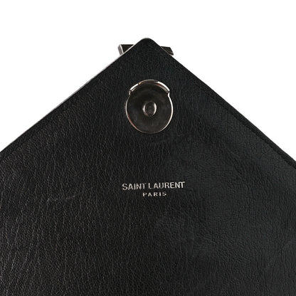 Saint Laurent Sheepskin Tri-Quilt Monogram Medium College Bag Black Black 7 of 12