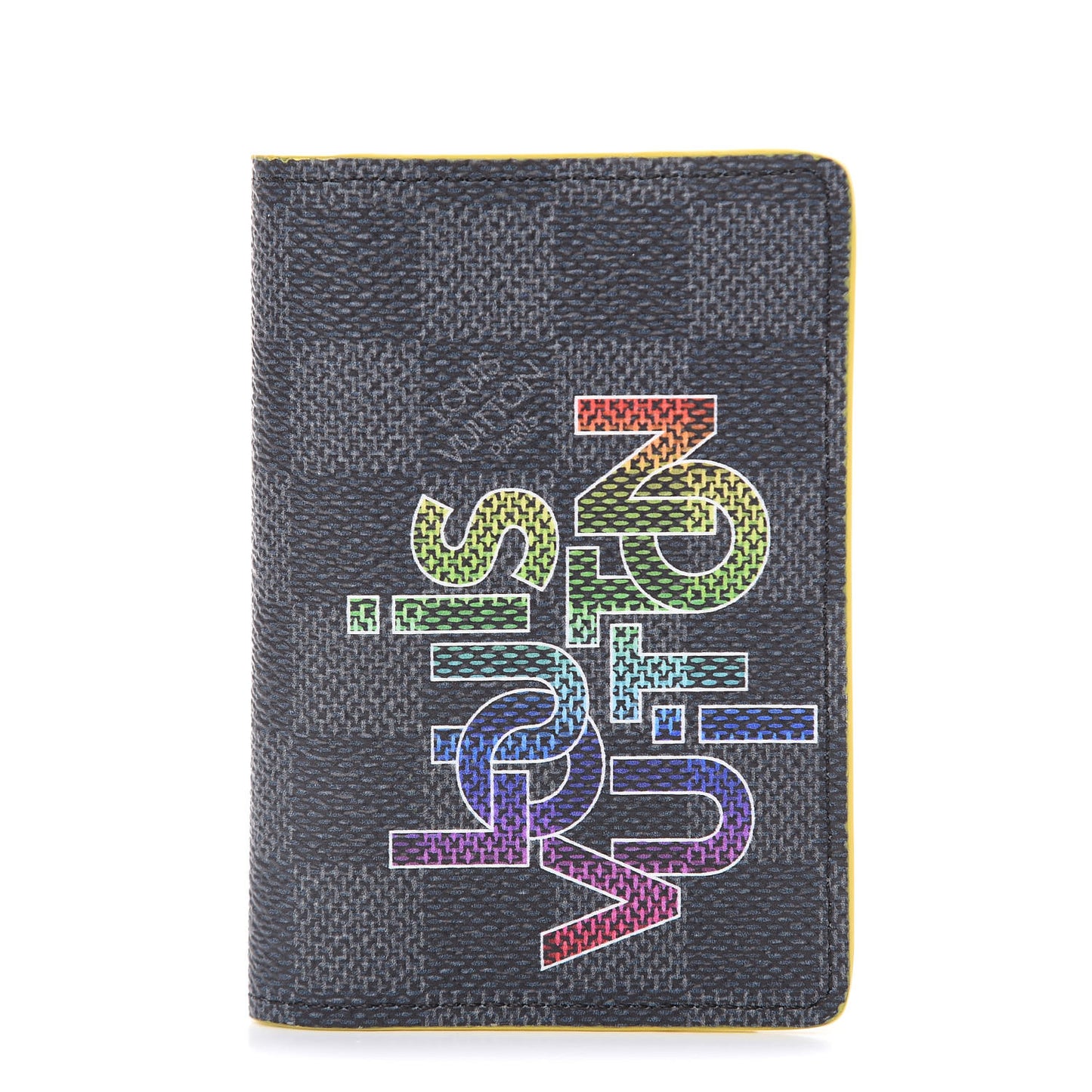 Damier Graphite Logo Pocket Organizer Yellow