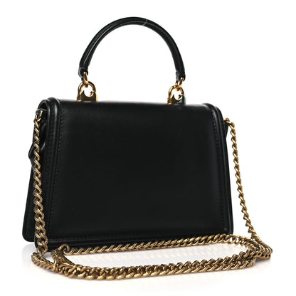Dolce & Gabbana Smooth Calfskin Small Devotion Envelope Top Handle Bag Black 3 of 8