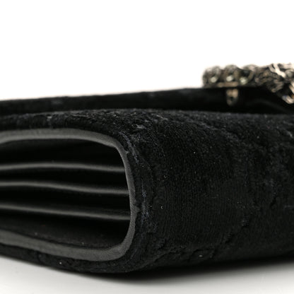 Gucci Velvet GG Monogram Mini Dionysus Chain Wallet Black 9 of 12