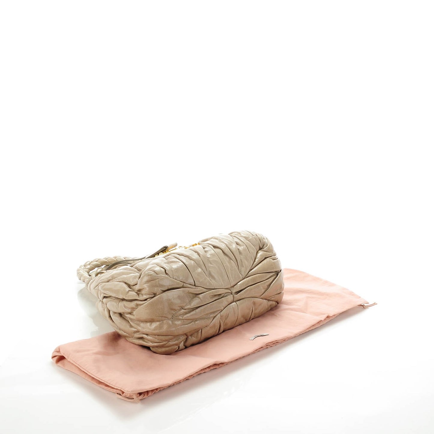 Nappa Matelasse Top Handle Bag Pomice