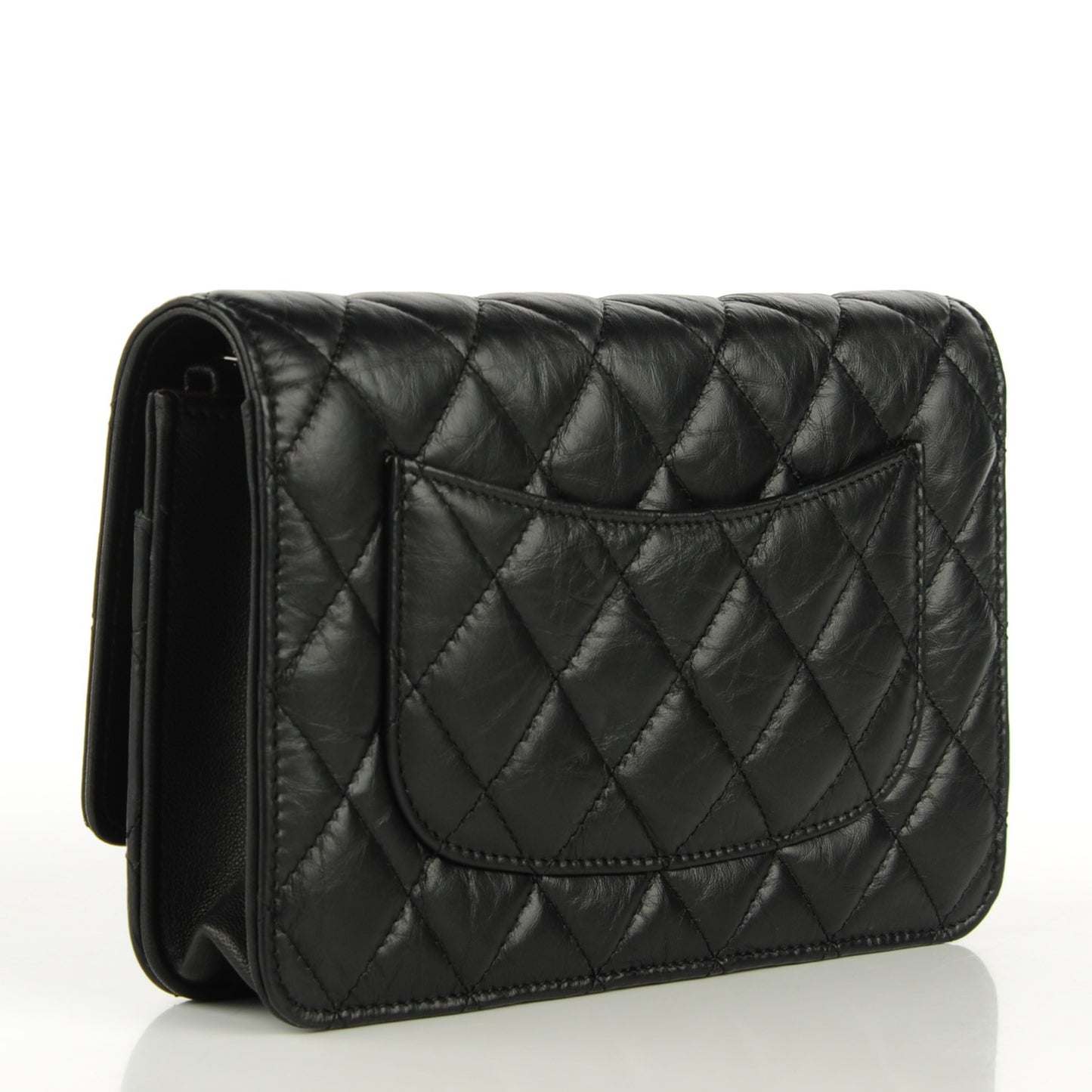 Aged Calfskin Reissue Wallet On Chain WOC Black