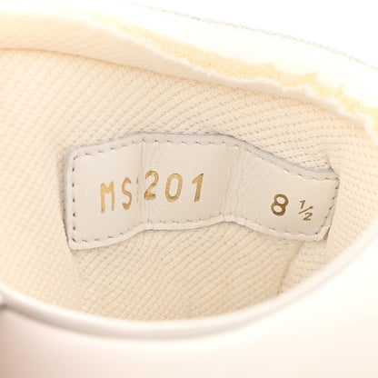 Louis Vuitton Calfskin Mens Luxembourg Samothrace Sneakers 8.5 White Yellow Green 8 of 10