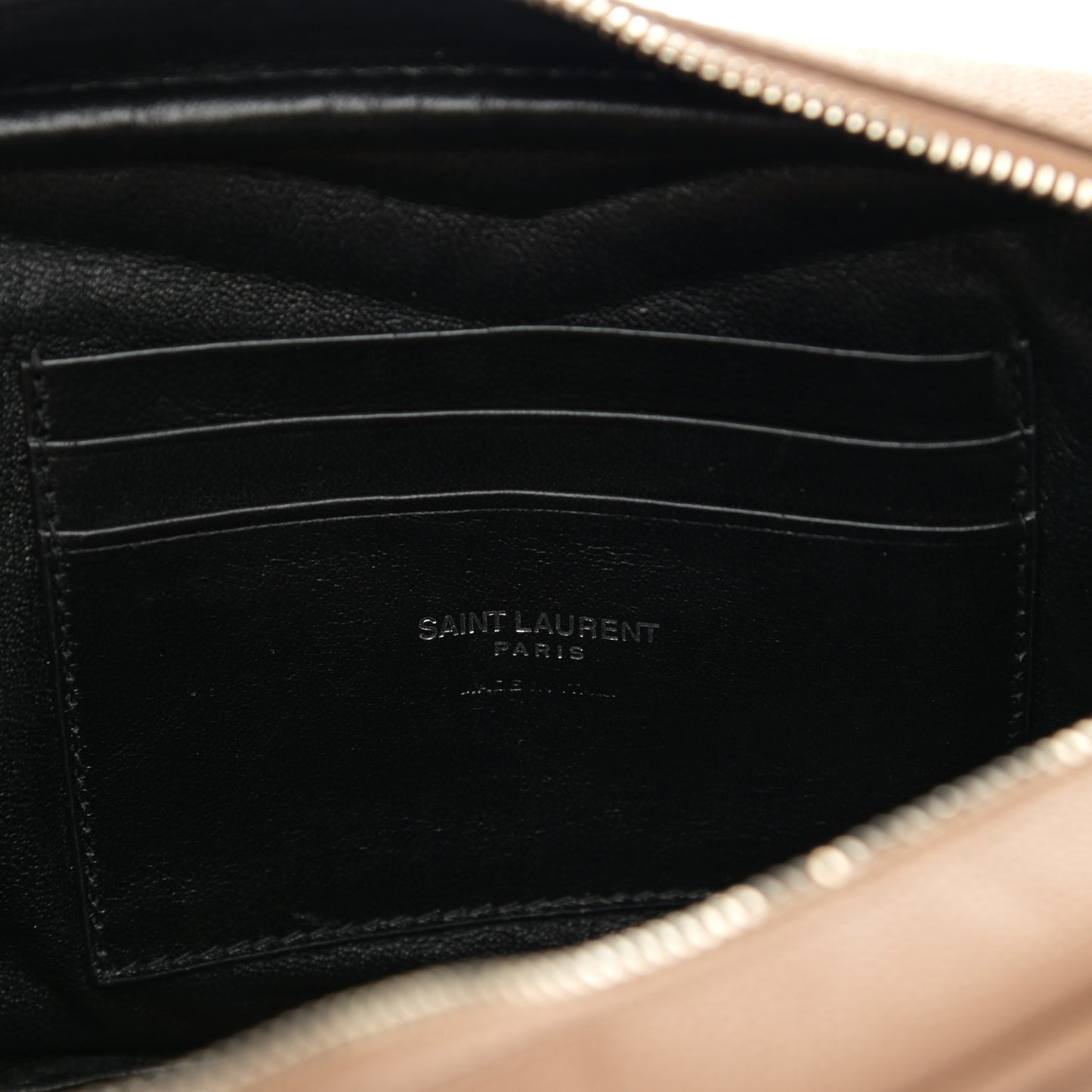 Grain De Poudre Matelasse Monogram Mini Lou Camera Bag Dark Beige