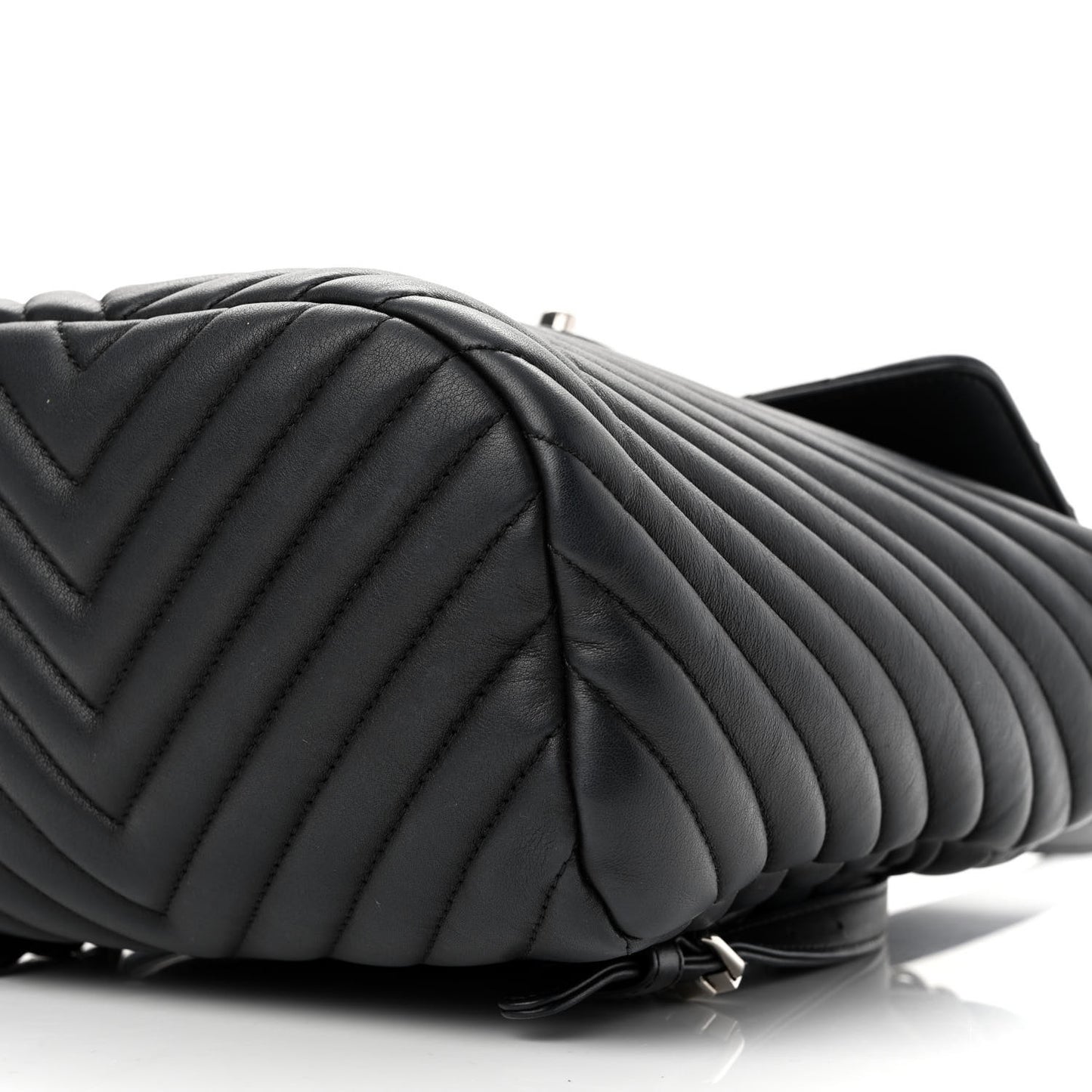 Calfskin Chevron Quilted Small Urban Spirit Backpack Black