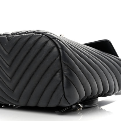 Chanel Calfskin Chevron Quilted Small Urban Spirit Backpack Black 10 of 10