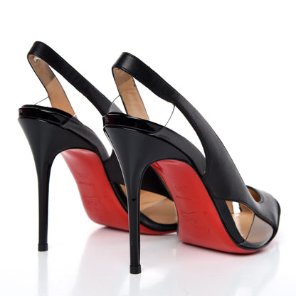 Christian Louboutin Patent Suede Calfskin Air Chance 100 Pumps 35.5 Black 4 of 7