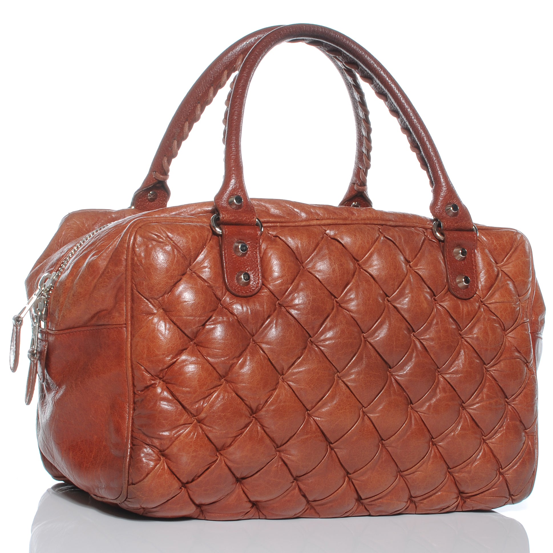 Balenciaga Chevre Quilted Matelasse MM Sienna 3 of 7