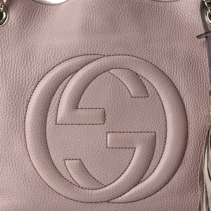 Gucci Pebbled Calfskin Medium Soho Chain Shoulder Bag Dark Cipria 15 of 15